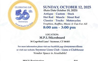 Seymour Lions Club Annual Car Show – Seymour – October 12, 2025