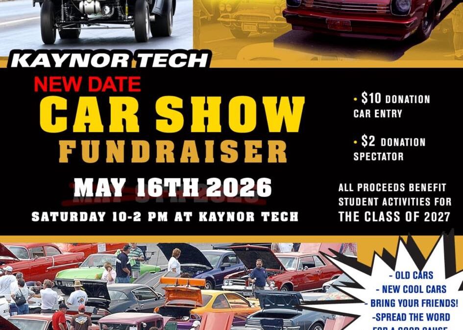 Kaynor Tech Car Show Fundraiser – Waterbury – May 16, 2026 – RAIN DATE